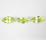 Набор из 3 перидотов 3,27 карата