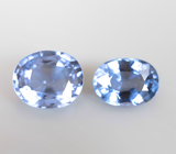 Редкая пара синих шпинелей высокой чистоты 1,08 карата