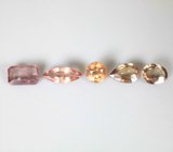 Набор из 5 гранатов разных оттенков со сменой цвета 3,99 карата