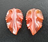 Пара резного карнелиана 10,06 карата