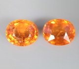 Пара спессартинов гранатов «фанта» 4,88 карата