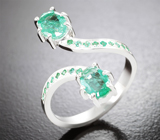 Кольцо с изумрудами 1,19 карата