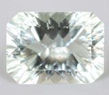 Чистейший крупный зеленый аметист лазерной огранки 22,74 карата