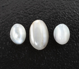 Редкий набор хризобериллов с эффектом кошачьего глаза 2,89 карата