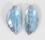 Пара чистейших резных London топазов 10,84 карата