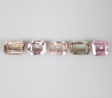 Редкий набор из 5 гранатов со сменой цвета 3,11 карата