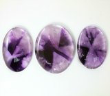 Набор из 3 крупных полихромных уральских аметистов 102,92 карата