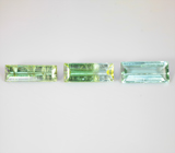 Редкий набор из 3 «неоновых» турмалинов 10,74 карата