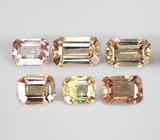 Редкий набор из 6 гранатов со сменой цвета 4,07 карата