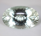 Крупный! Чистейший платиново-зеленый аметист лазерной огранки 61,49 карата