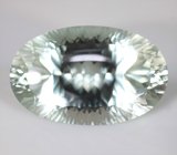 Крупный! Чистейший платиново-зеленый аметист лазерной огранки 61,49 карата