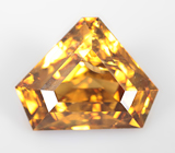 Редкий! Насыщенно-желтый циркон авторской огранки с рутилом 3 карата