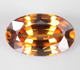 Крупный золотисто-желтый циркон 5,63 карата