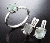 Комплект с уральскими александритами 6,3 карата