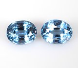 Пара редких синих шпинелей высокой чистоты 0,57 карата