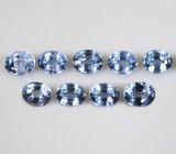 Набор из 9 чистейших редких синих шпинелей 2,15 карата