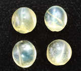 Редкий набор из 4-х хризобериллов с эффектом кошачьего глаза 2,46 карата