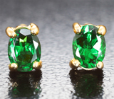 Пусеты с цаворитами 0,37 карата