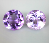 Пара аметистов высокой чистоты 9,75 карата