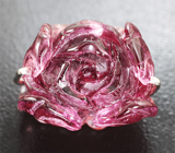 Брошь с рубеллитом турмалином 32,05 карата