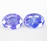 Крупная пара танзанитов 10,77 карата