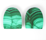 Пара слайсов уральского малахита 17,07 карата