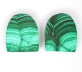 Пара слайсов уральского малахита 17,07 карата