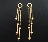Золотые подвесы для серег