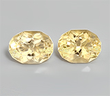 Пара цитринов эффектной огранки 7,26 карата