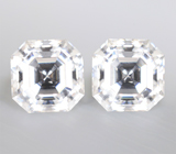 Пара бесцветных муассанитов топовой огранки 3,26 карата
