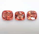 Набор из 3 оранжевых шпинелей 3,88 карата