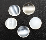 Набор из 4 лунных камней с эффектом кошачьего глаза 2,8 карата