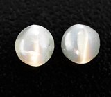 Пара хризобериллов с эффектом кошачьего глаза 1,08 карата