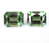 Пара полихромных "неоновых" апатитов 6,39 карата