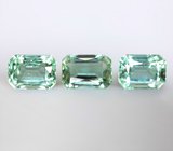 Набор из 3 полихромных "неоновых" апатитов 6,17 карата