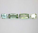 Набор из 4 полихромных "неоновых" апатитов 10,54 карата