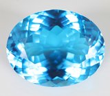Крупный! Чистейший Swiss Blue топаз 60,53 карата