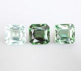 Набор из 3 апатитов разных оттенков 7,18 карата