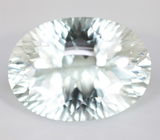 Чистейший крупный платиново-зеленый аметист лазерной огранки 48 карат