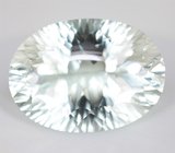 Чистейший крупный платиново-зеленый аметист лазерной огранки 48 карат