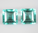 Пара «неоновых» флюоритов 6,73 карата