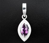 Кулон с чистейшей пурпурной шпинелью 1,79 карата и лейкосапфирами