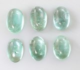 Набор из 6 голубовато-зеленых турмалинов 3,31 карата