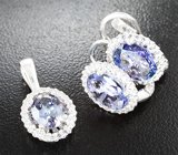 Комплект с танзанитами 4,56 карата и сапфирами