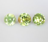 Набор из 3 уральских демантоидов 0,92 карата
