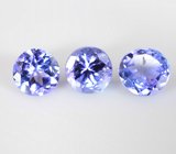 Набор из 3 танзанитов 1,47 карата