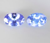 Пара танзанитов 1,06 карата