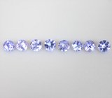 Набор из 8 танзанитов 0,62 карата