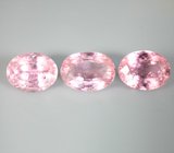 Крупный набор из 3 розовых турмалинов 17,82 карата
