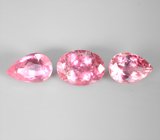 Набор из 3 розовых турмалинов 7,91 карата